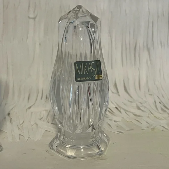 Mikasa Crystal Icicles Salt & Pepper Shakers Set.  Excellent condition! - Picture 9 of 9